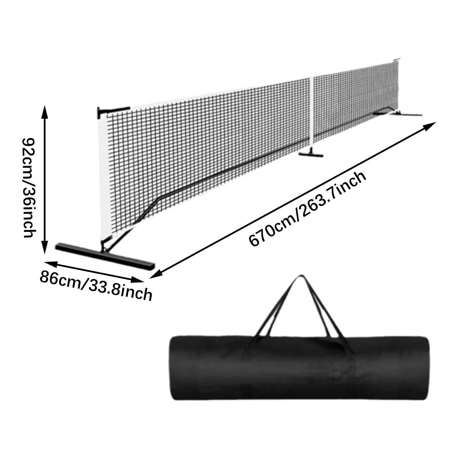 Portable Pickleball 22ft Adjustable Height with Metal Frame Stand Detachable Sports Net for Party Game Training Backyard Indoor Portable Pickleball 22ft Adjustable Height with Metal Frame Stand Detachable Sports Net for Party Game Training Backyard Indoor