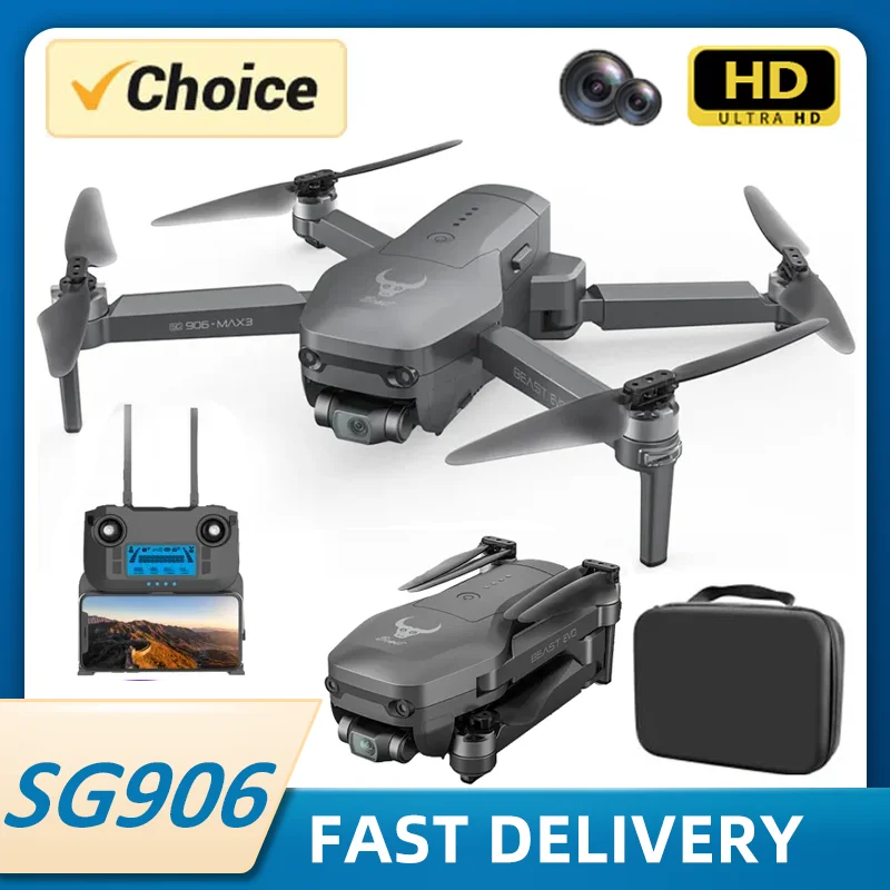 

New SG906 MAX Drone Professional Camera Obstacle Avoidance Helicopter 3-Axis Gimbal GPS FPV Brushless RC Quadcopter Toy Gifts