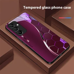 Futuristic Silver White Black Tempered Glass Phone Case - Samsung A80 (BLH - BLH24092815)