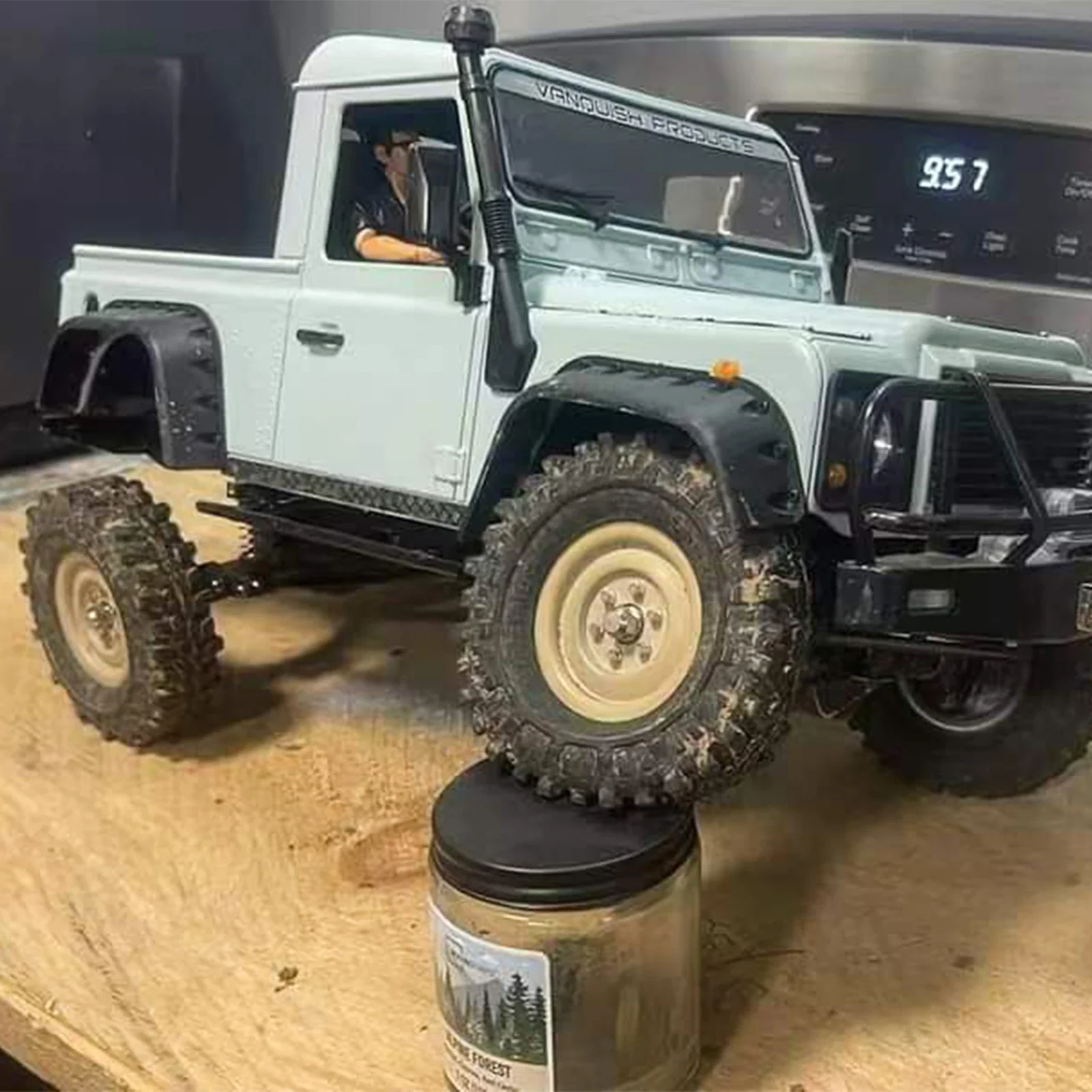 RC Crawler dekorieren breites Kunststoff-Kotflügelverbreiterungsset für 1/10 RC Crawler Gelande II Defender D90 D110 RC4WD Körper – Detail 8
