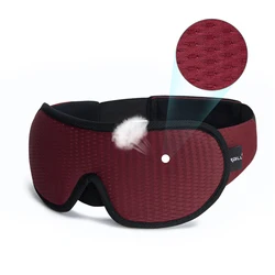 Deluxe 3D Comfort Sleep Mask - Ultra - Soft Light - Blocking Eye Cover for Restful Travel & Nighttime Relaxation (Red)
