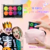 Waterproof 8 Color Water Based Face Body Paint Halloween Cosplay Black Light Face Makeup for Party UV Face Paint cosmetics 4