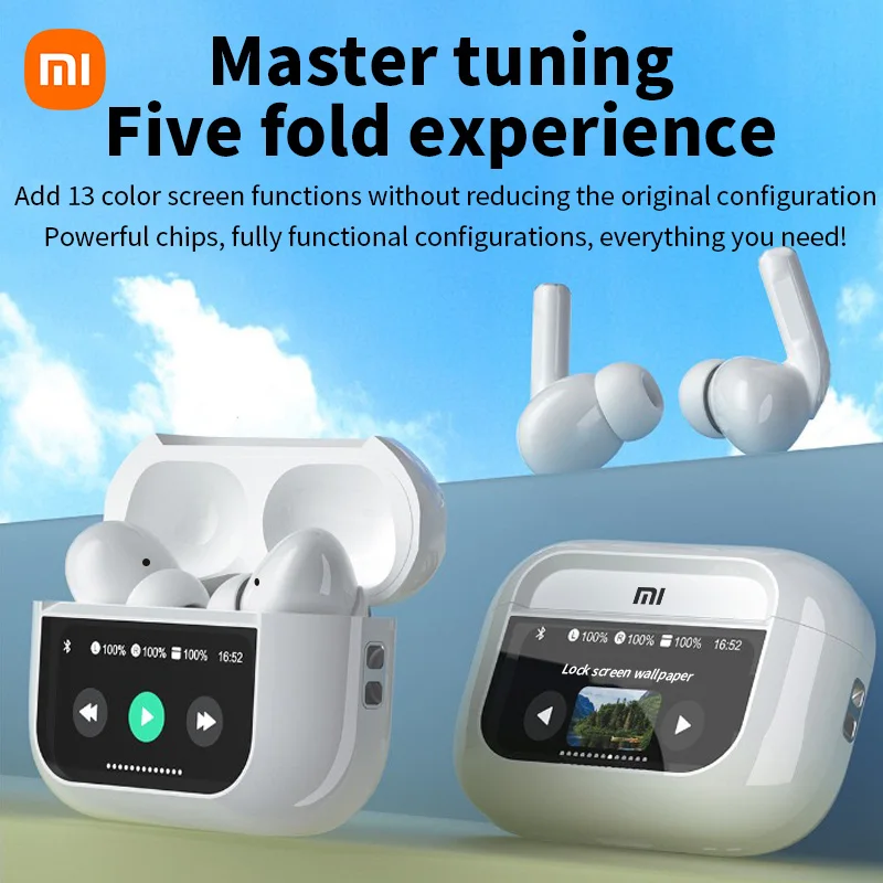

XIAOMI A8 Pro Bluetooth5.3 Headphone ANC TWS Earphones LED Touchscreen Waterproof Sport Wireless Earbuds HiFi Sound With Mic