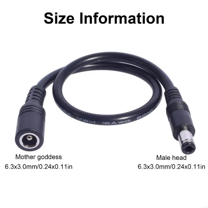 DC 6.3x3.0mm Male to Female Extension Cable Power Charger Cord for Laptops and Notebook Computer Support 120W Charging