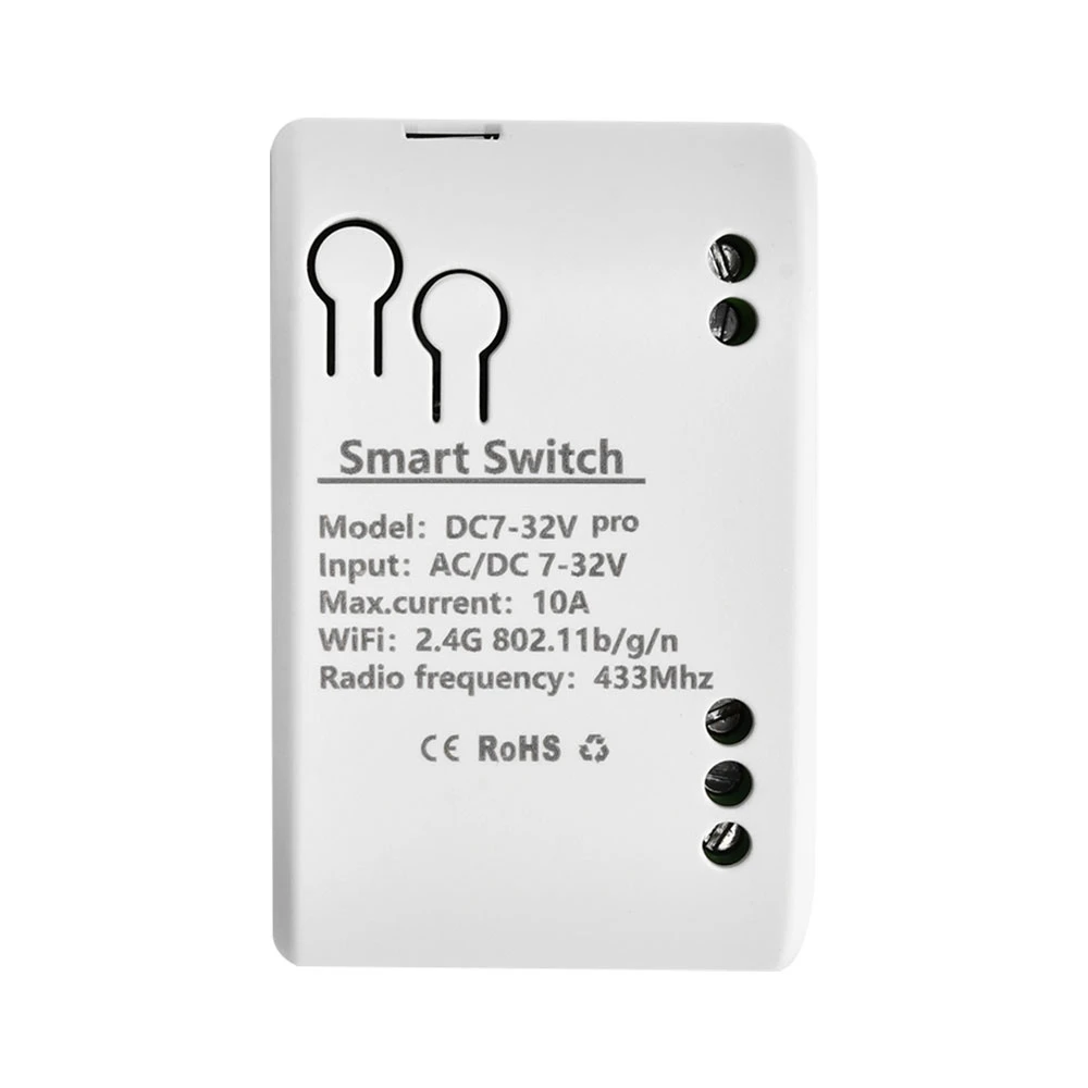 Interruptor de Relé Wi-fi para Ewelink App Controle Remoto Inteligente Módulo de Interruptor Wi-fi sem Fio de Auto-bloqueio para Casa Inteligente dc 732v 12v 24v 10a