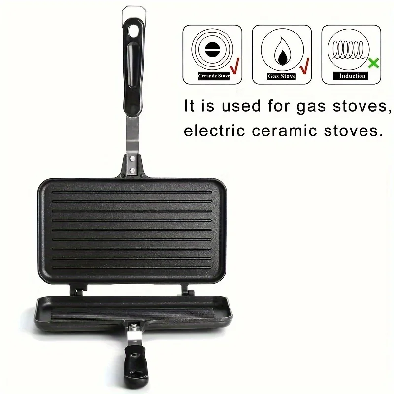 Portable urban chic waffle maker ideal for stovetop and outdoor cooking.
