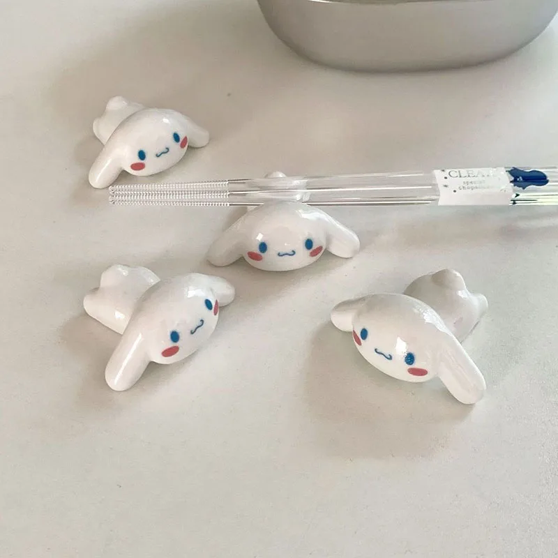 

Kawaii Cinnamoroll Chopstick Holder Cartoon Cute Sanrioed Chopsticks Ceramic Frame Holder Chopstick Pillow Placements Toy Gift