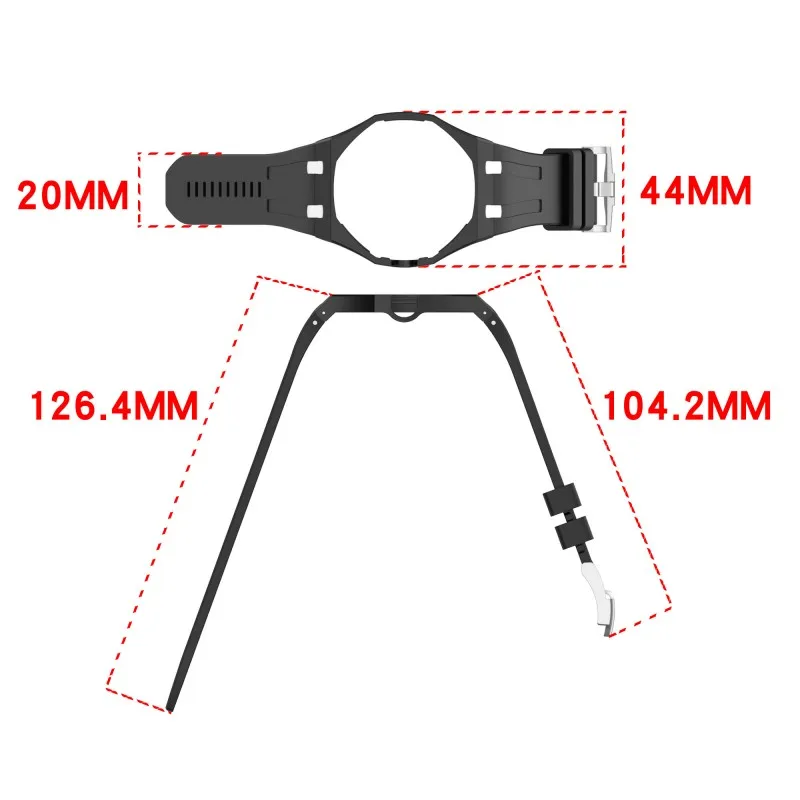 Enhanced Silicone Wristband with PC Case