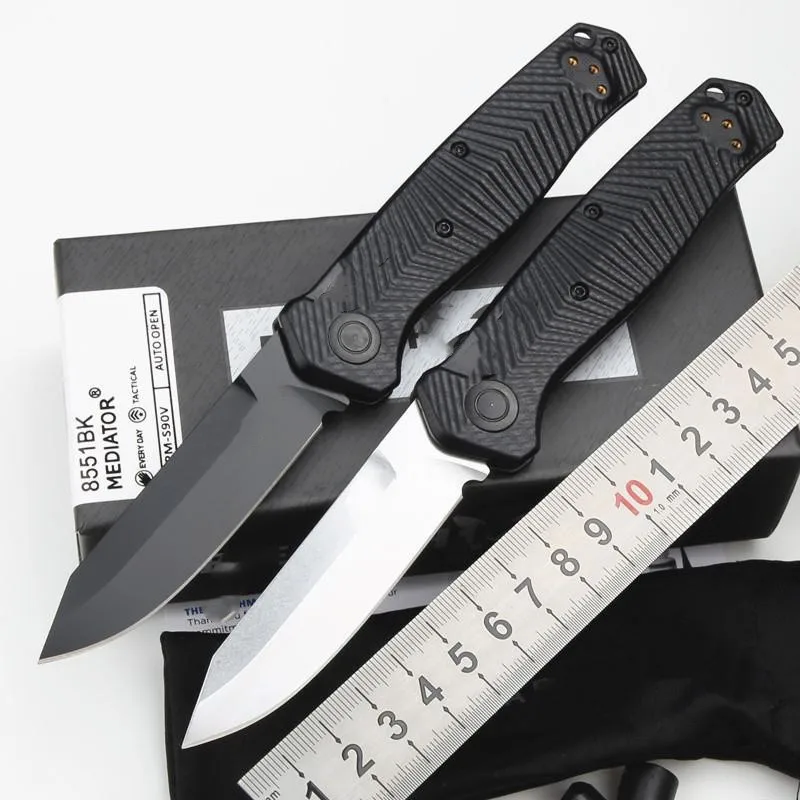 

High Quality BM Mediator 8551 8551BK Mark S90V Blade G10 Handle Camp Kitchen Hunt Tactical Pocket Outdoor EDC Tool Folding Knife