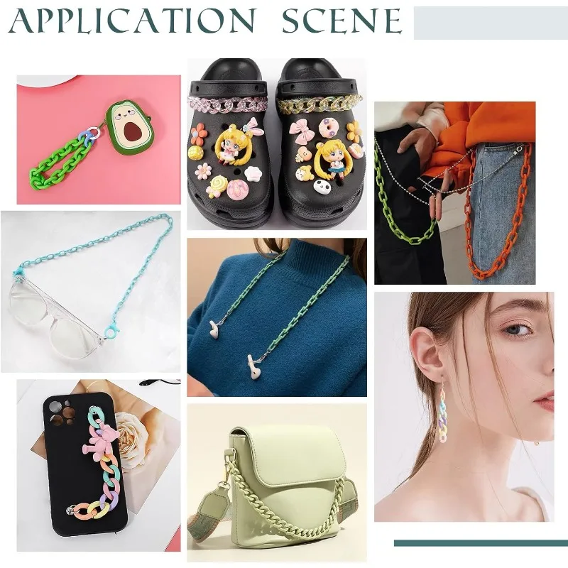 50 Anneaux De Liaison En Acrylique – Connecteurs Ovales Colorés Givrés, Démontables – Pour Bijoux DIY, Sacs, Colliers, Bracelets