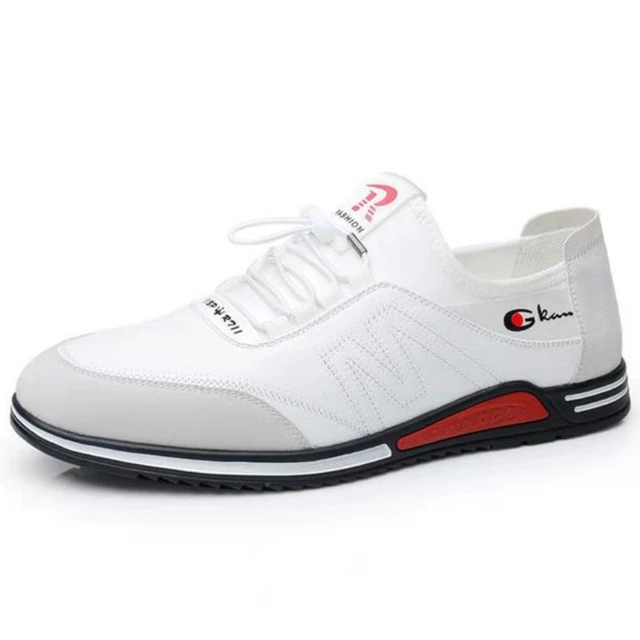 New Fashion Men's Shoes Concise Soft Soled Men Casual Shoes Breathable Lace-Up Bottom Light Sneakers Male 2023 Tenis Masculino 3