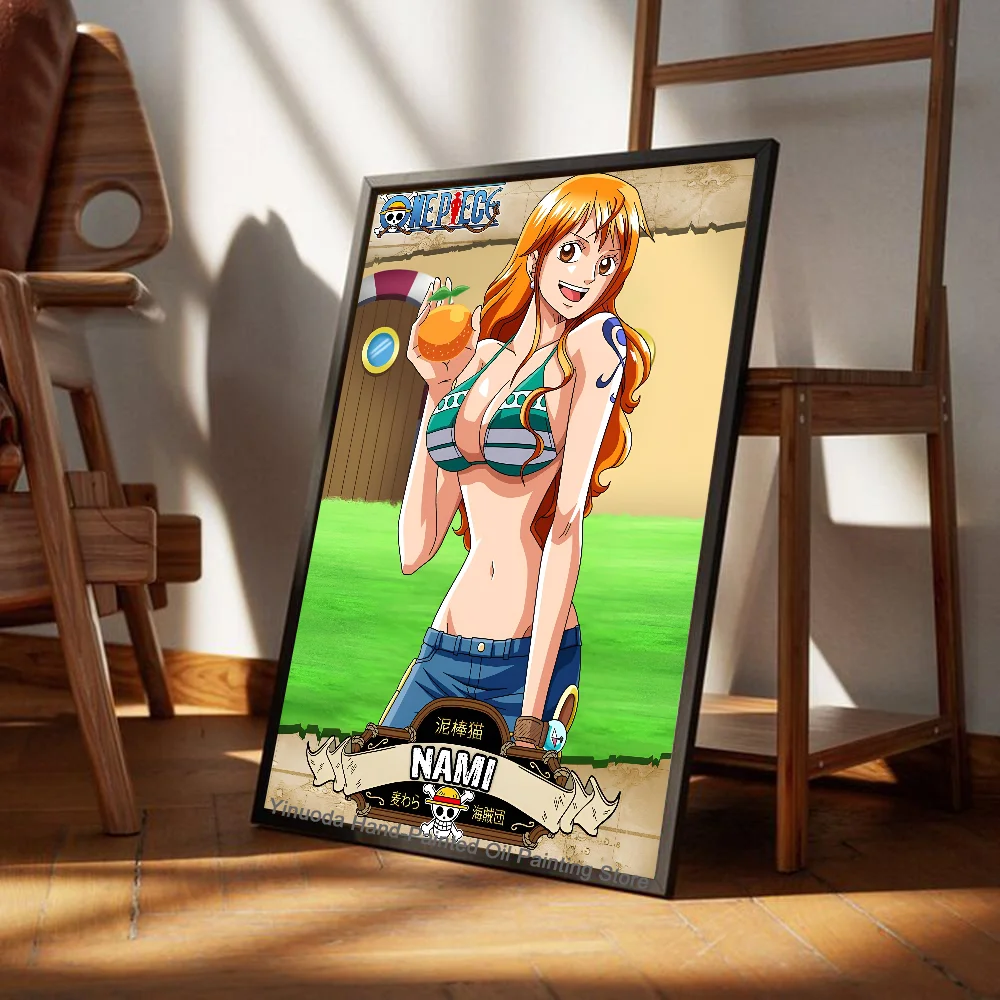 thumbnail image 1 of Póster de Anime O-One P-Piece Nami, impresión en papel para el hogar, sala de estar, dormitorio, entrada, bar, cafetería, arte, pintura, decoración, 1 of 5