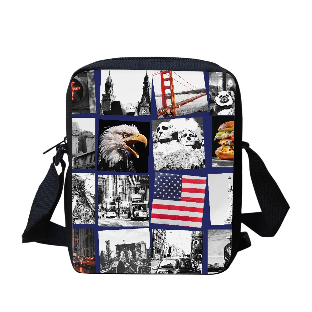 

New Fashion Women Messenger Bag Customizable Shoulder Bagpack Landscape Flags Small Square Pack Patchwork Pattern Crossbody Bags