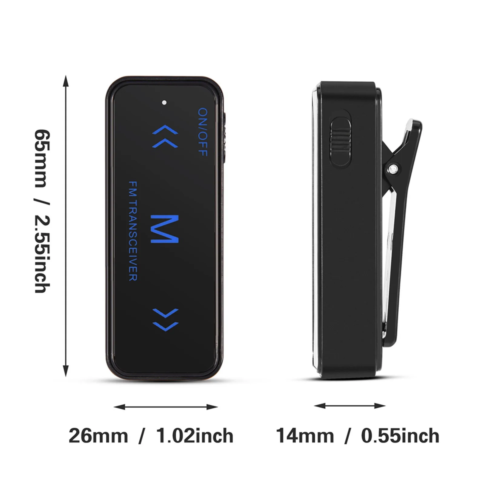 2PCS 400-470MHz Mini Walkie Talkie 2-Way Radio Transceiver & Earpiece Headset USB Powered 6