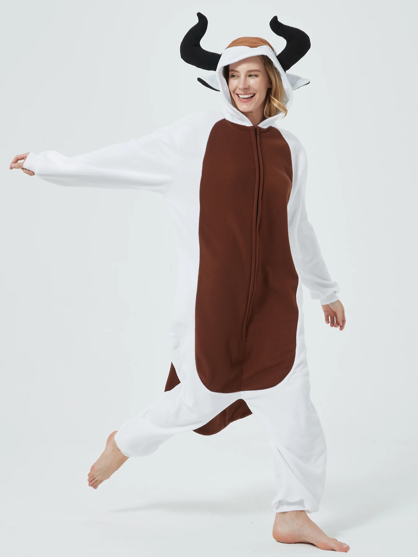 Men White Cow Onesies Pajamas the Last Airbender Appa Kigurumi Women Cosplay Costume Animal Sleepwear Suit Kids Christmas Gift