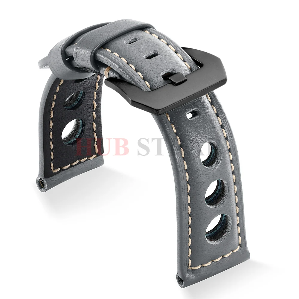 Echtes Leder-Uhrenarmband Schwarz Blau Braun Vintage Business-Uhrenarmband für Damen und Herren 20mm 22mm 24mm 26mm Armband – Detail 21