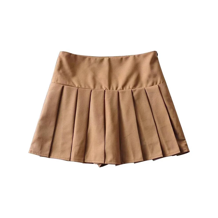 Women Pleated Skirt Style Shorts 2022 Summer High Waist Gray Mini Shorts Sexy Solid Color Shorts short shorts