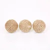 1/5/10PCS Cats Sounding Ball Interactive Handmade Sisal Cat Scratching Ball Make Sounds Cat Toy Home Kitten Ball Toys 6