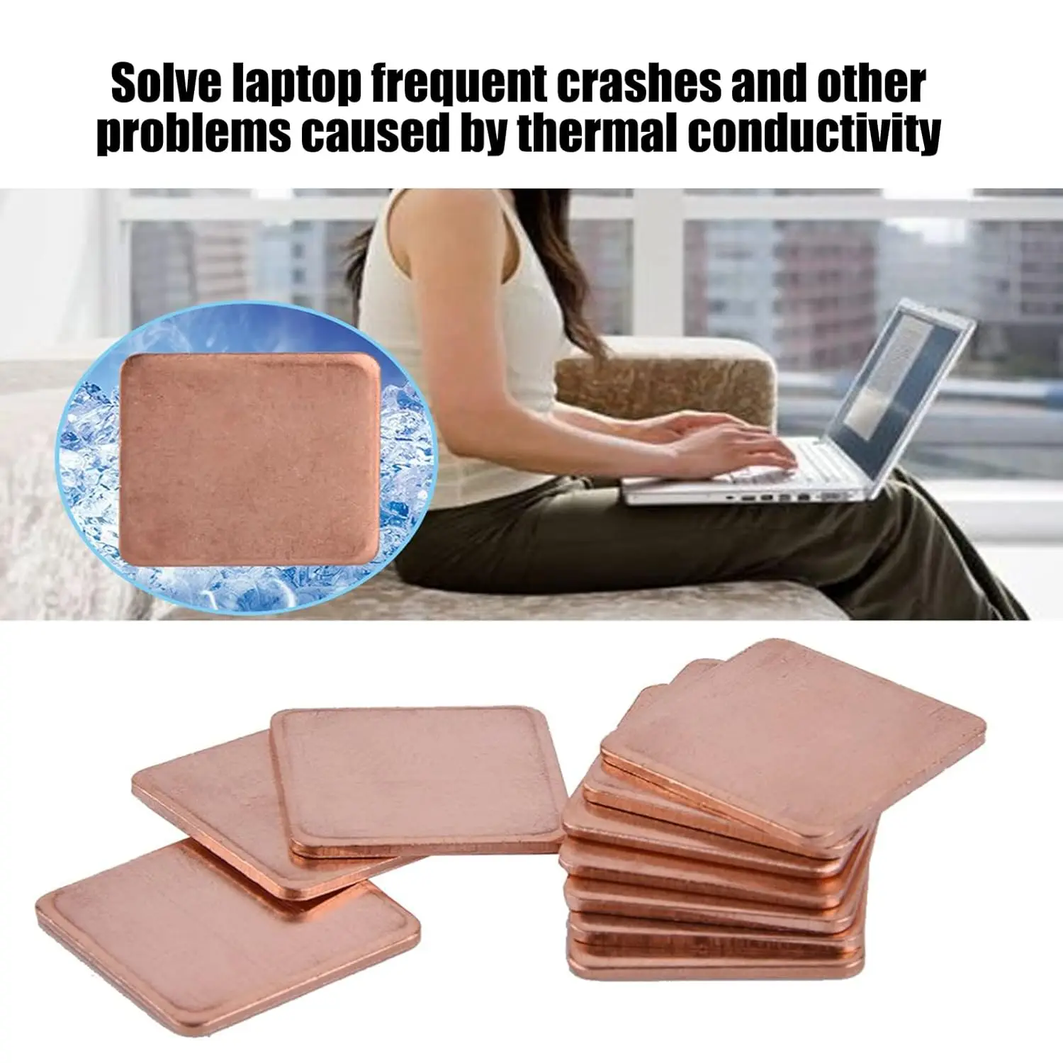 10-Pack Copper Heat Sink Thermal Pads for Efficient Cooling Solutions