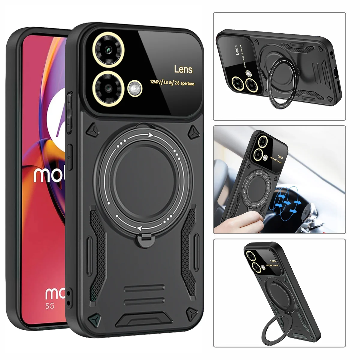 MagSafe Magnetic Stand Military Grade Shockproof Armor Phone Case