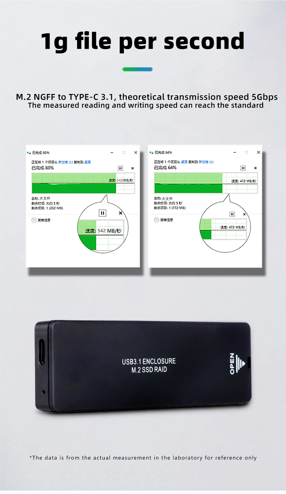 KingSpec m.2 SATA To USB 3.0 SSD Enclosure External HD Hard Drive Disk Box Storage Case Adapter Support m.2 nvme Drive SSD external hdd box 2.5