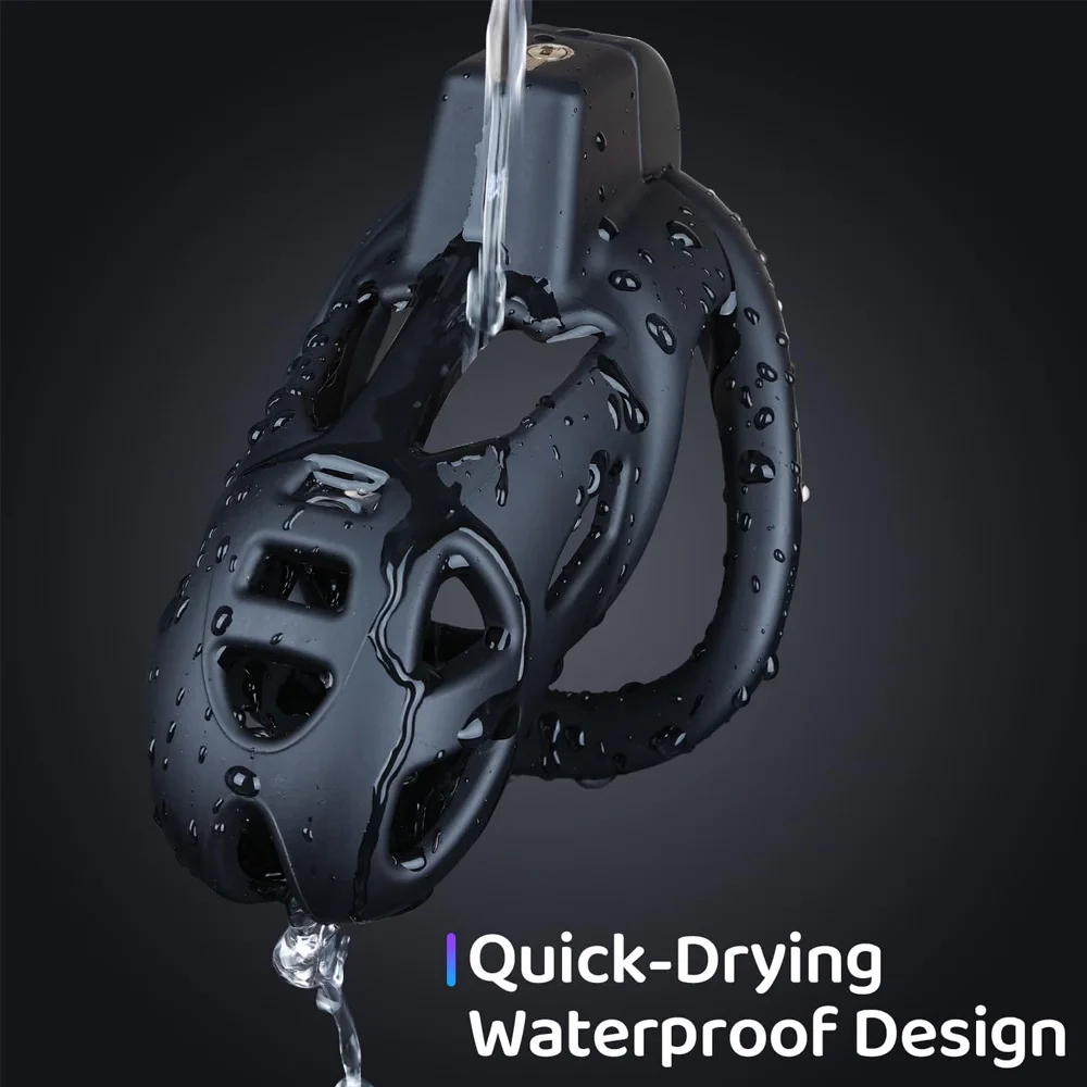 Penis Chastity Cage Chastity Lock Sex Toy Chastity Cage Accessory Male Lightweight Body-Safe Resin+ABS 3 Different Sizes Ring 18+