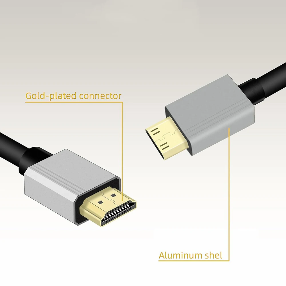 4K UHD Spring Cable Up/Down/Left/Right Angle Mini Micro HDMI-compatible Coiled Flexible Cord for HDTV PC Camera Camcorder Tablet Hdmi Cable Displayport To Hdmi Adapter Hdmi Adapter Cable Hdmi Adapter Usb C To Hdmi Cable Hdtv Adapter Cable Typec To Hdmi Cable
