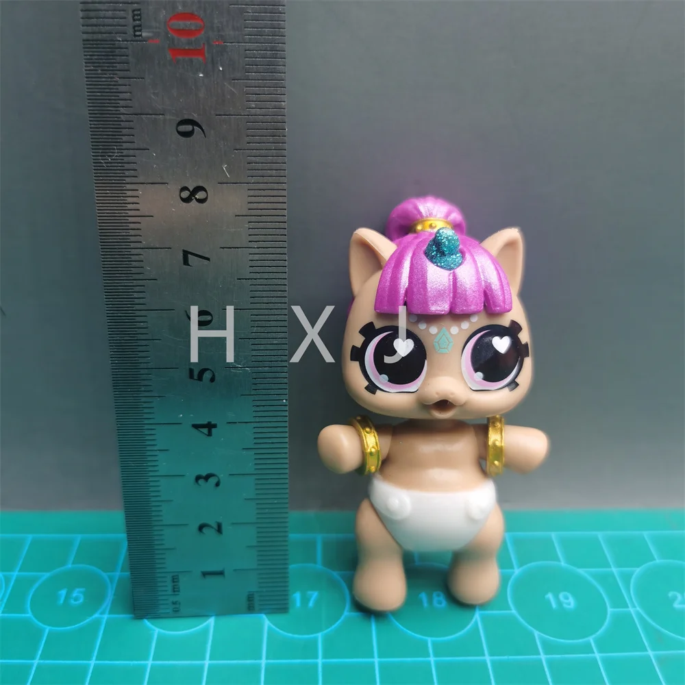 Original 8cm Cute Rainbow Unicorn Cradle Baby Family Toy Gifts