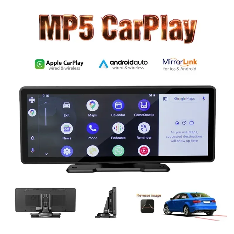 10.26 inch Wireless CarPlay / Android-Auto HD Screen Camera Bluetooth FM Transmitter USB TF Video Player Car Monitor car multimedia player car radio multimedia player car display monitor car radio video player car video player