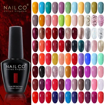 NAILCO 15ml Serie di colori rosso marrone Smalto gel LED Unghie artistiche Manicure Caffè Gel UV Smalto per unghie Estate Fai da te Gellak Design Lacca