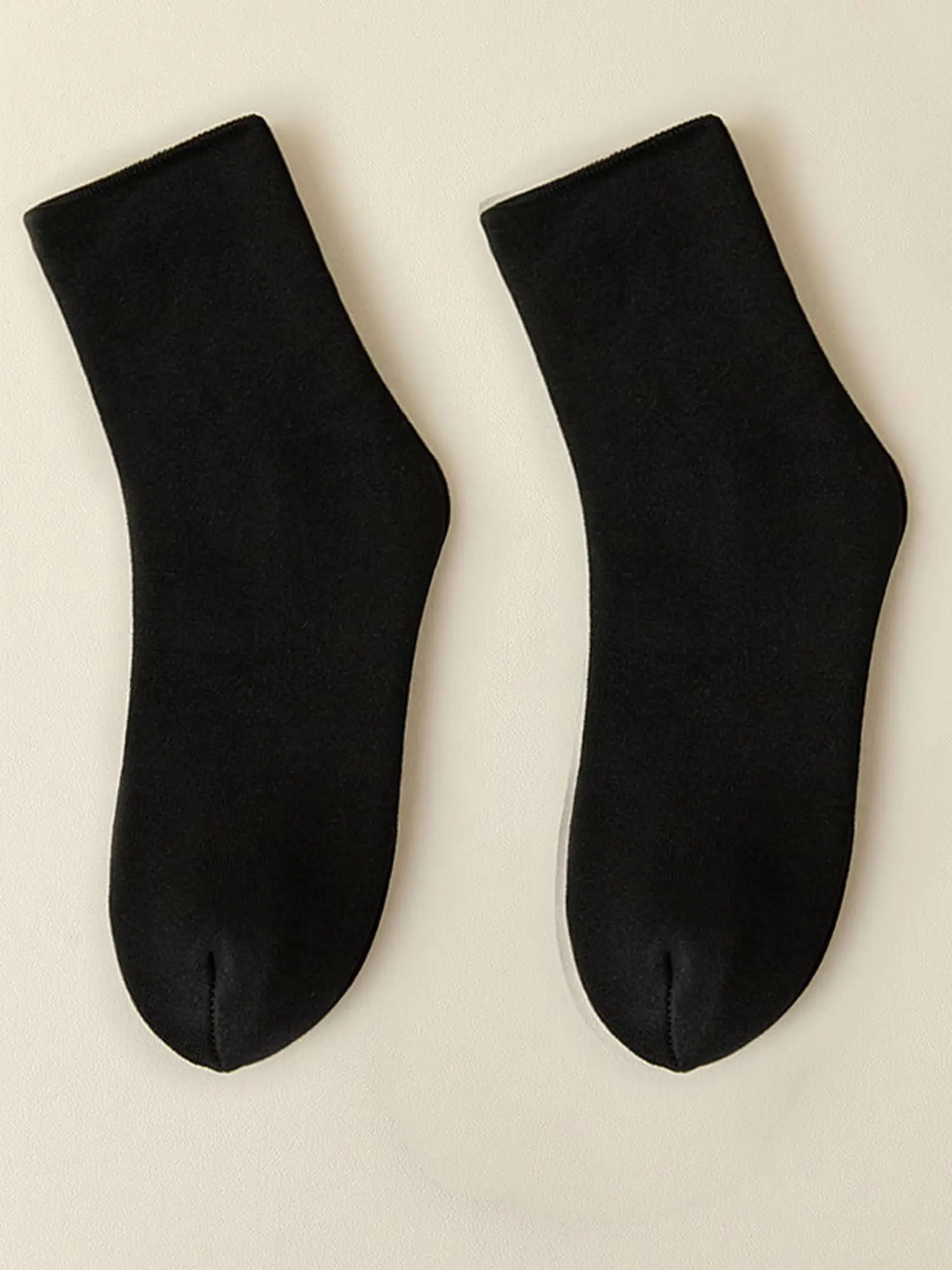 Men's Thick Warm Snow Hiking Socks 5 Pairs For Cold Weather Soft Comfortable Long Socks Black Winter