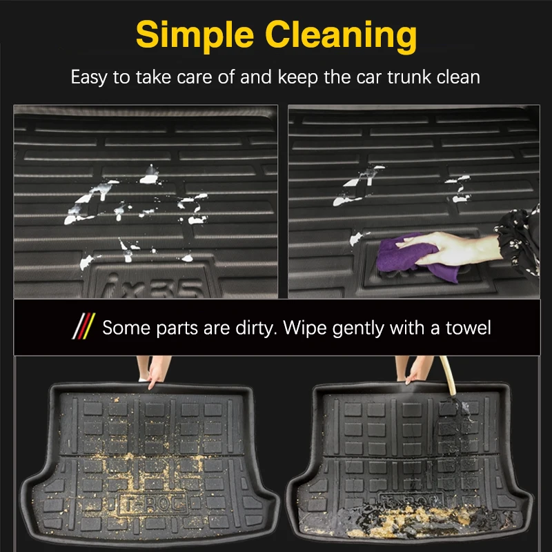 Car Rear Trunk Mat for Audi A6 C6 4F 2004~2011 Tray Waterproof Foot Pad Space Boot Carg Luggage Cover Carpet Accessories