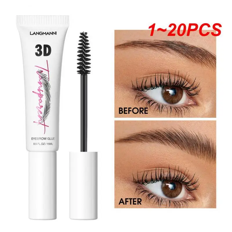 

1~20PCS Eyebrow Gel Styling Liquid Wild Natural Brow Colorless Transparent Waterproof Long Lasting Styling For Fluffy Brows