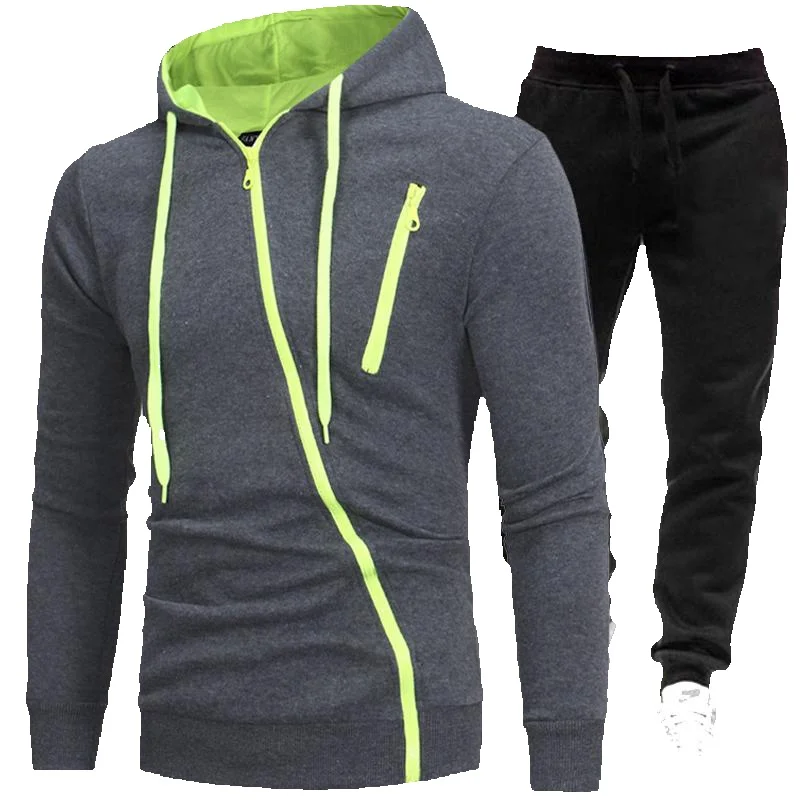 Herren Hoodie + Hose 2 Stücke Jogging Spots Anzug Casual Tacuit Männer Mit Kapuze Sweatshit Outfit Frühling Herbst Herren Sets_voghion.com