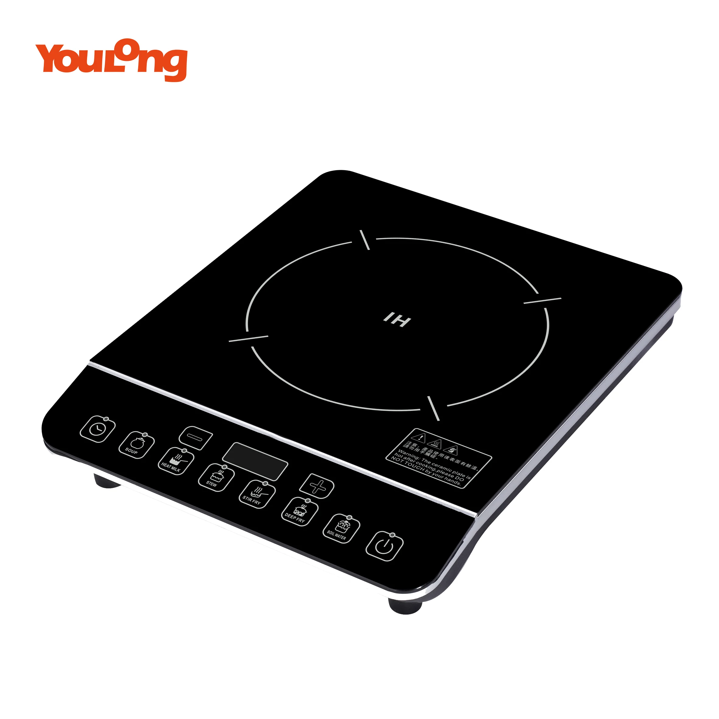 

Soft Touch Control multi-function 2000W 4 Led Display 1 burner Bevel Electric single Induction Cookers