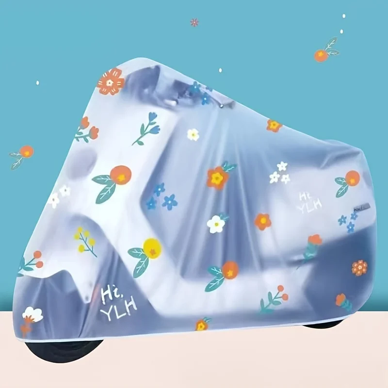 Universal Motorcycle and Bicycle Cover - Clover Print, Rainproof and Dustproof, Portable Electric Scooter Cover