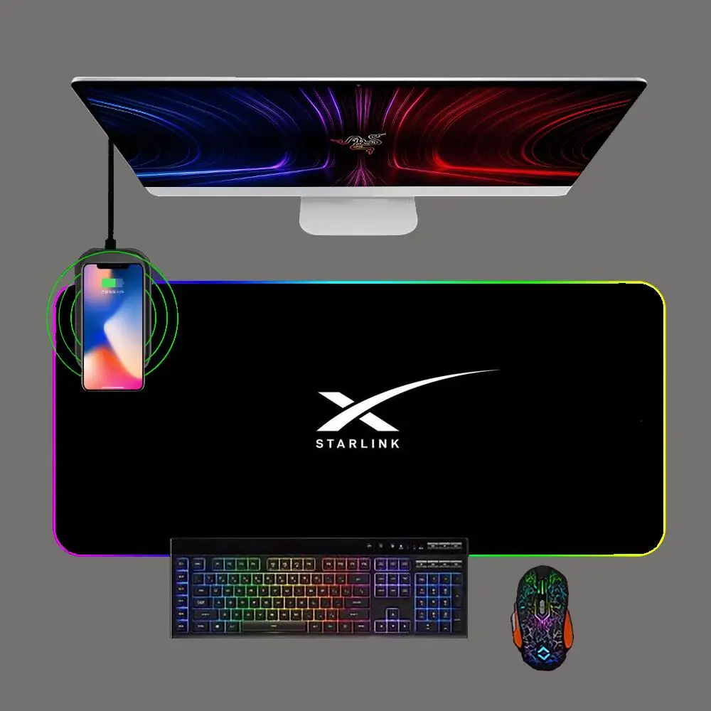 

Большой коврик для мыши с RGB-подсветкой, с подсветкой