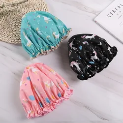 New Unicorn Pony Lovely Thick Women Shower Caps Colorful Double Layer Bath Shower Hair Cover Adults Waterproof kitchen hats Sale