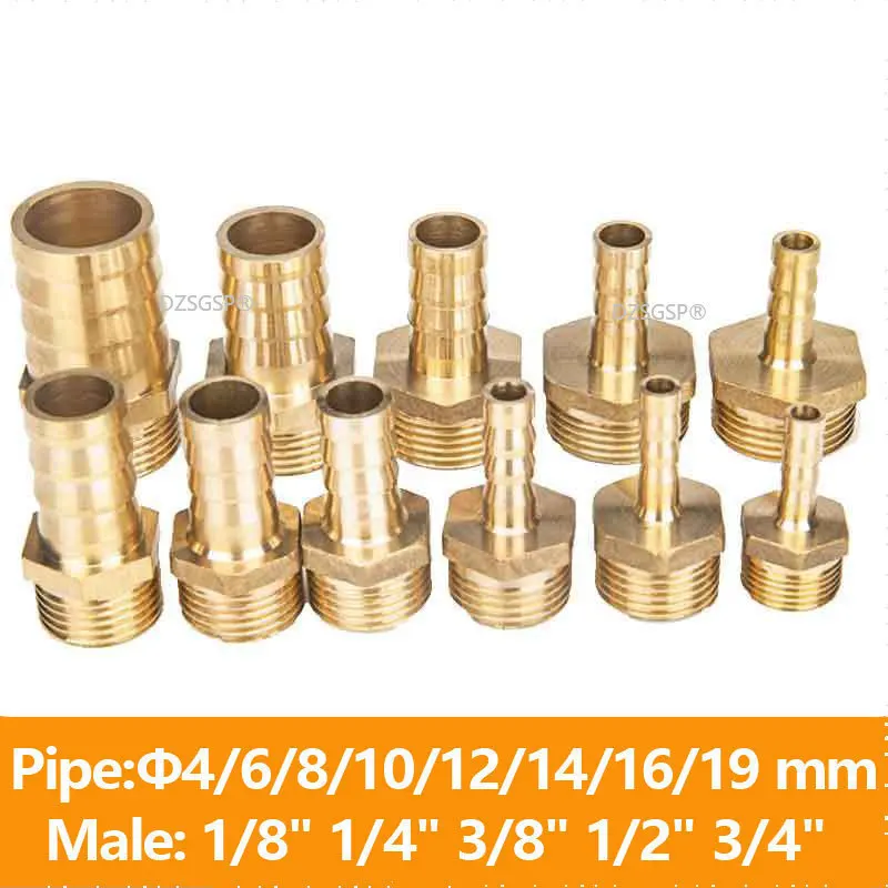 Raccord Coudé En Laiton Avec Filetage Mâle BSP - Diamètres 6, 8, 10, 12, 14 Mm - Pour Plomberie Et Pneumatique