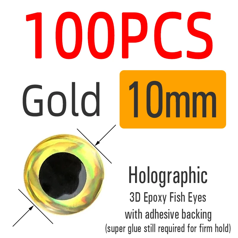 10mm Gold 100pcs
