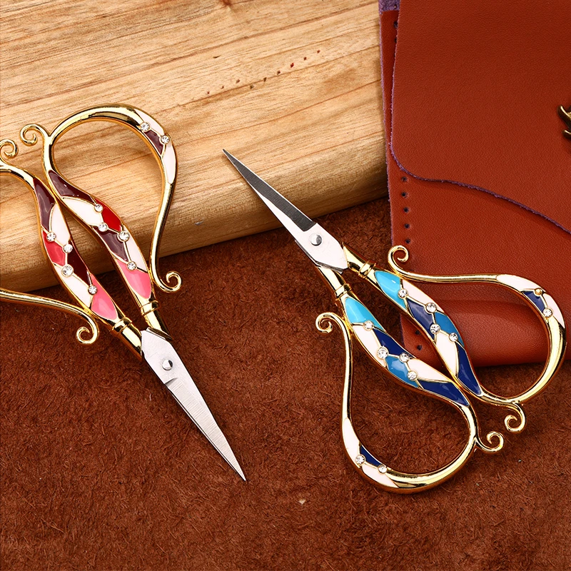 European Style Tailor Scissors Sewing Needlework Craft Vintage Embroidery Scissors Fabric Sewing Cutting Shears