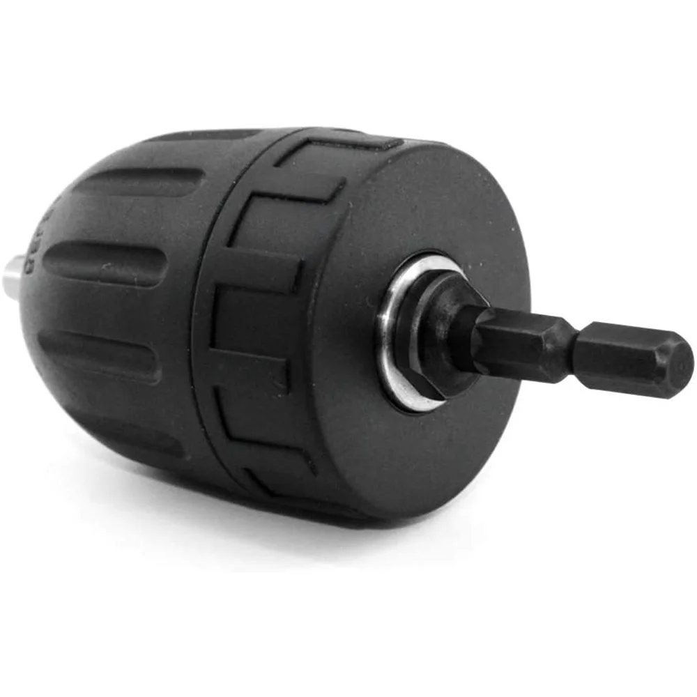 0.8-10mm Keyless Drill Chuck Converter 3/8"-24UNF Thread Quick Change Adapter 1/4" Hex Shank