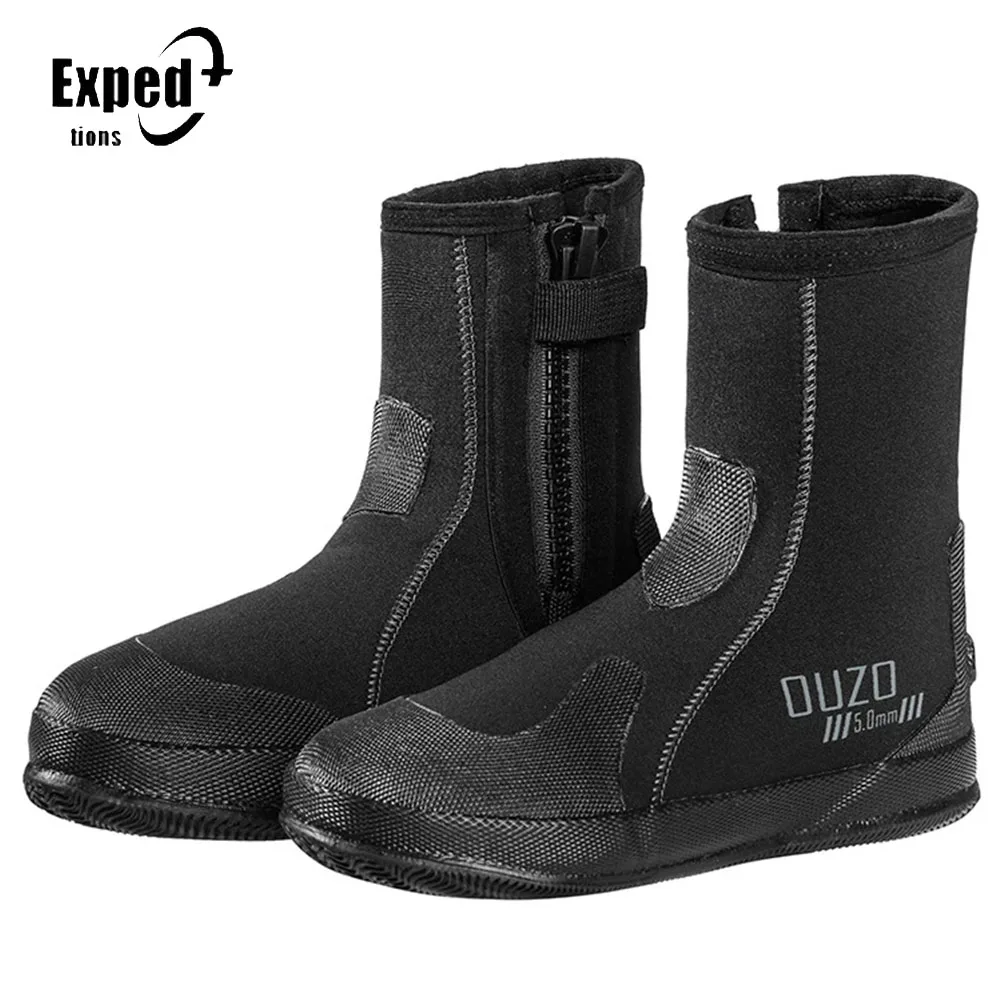 

5mm Neoprene Dive Boots Wetsuit Side Zipper Women Snorkeling Scuba Diving Shoes Boots Water Sports Accessories Men