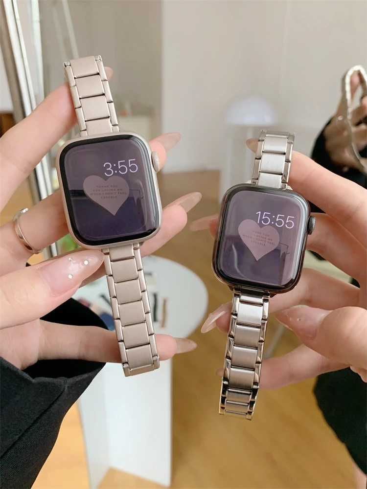 

Ремешок из нержавеющей стали для Apple Watch, тонкий браслет звездного цвета для iWatch SE 7 6 5 4 3 2, 41 мм 38 мм 40 мм