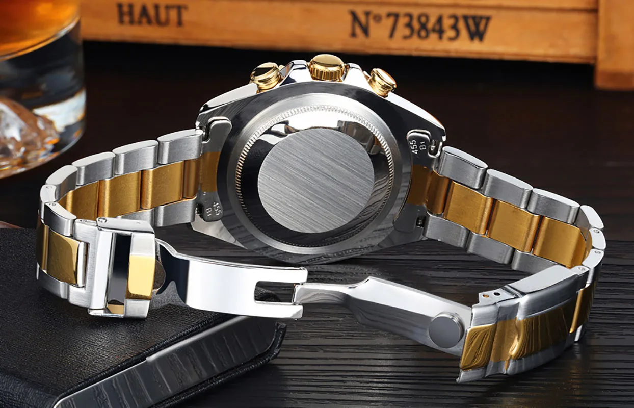 Fashion Casual Mechanical Wristwatches,Big Dial Automatic Wristwatches for Man,Stainless Steel Waterproof Sport Men's Watch - 4