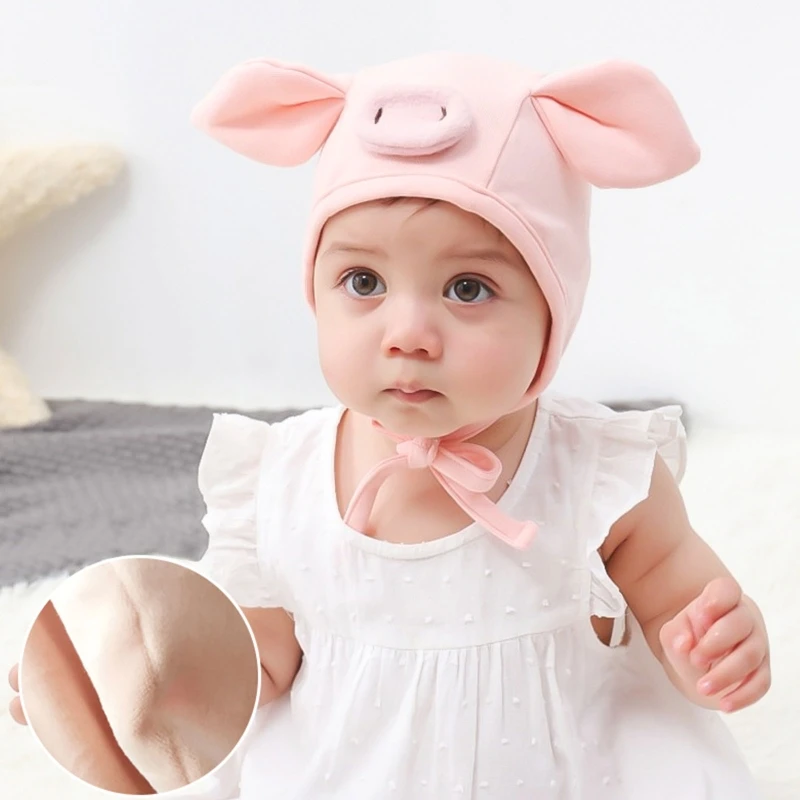 0-2 Y Pig Pink Pig Hat Skulli Hat Photography Prop