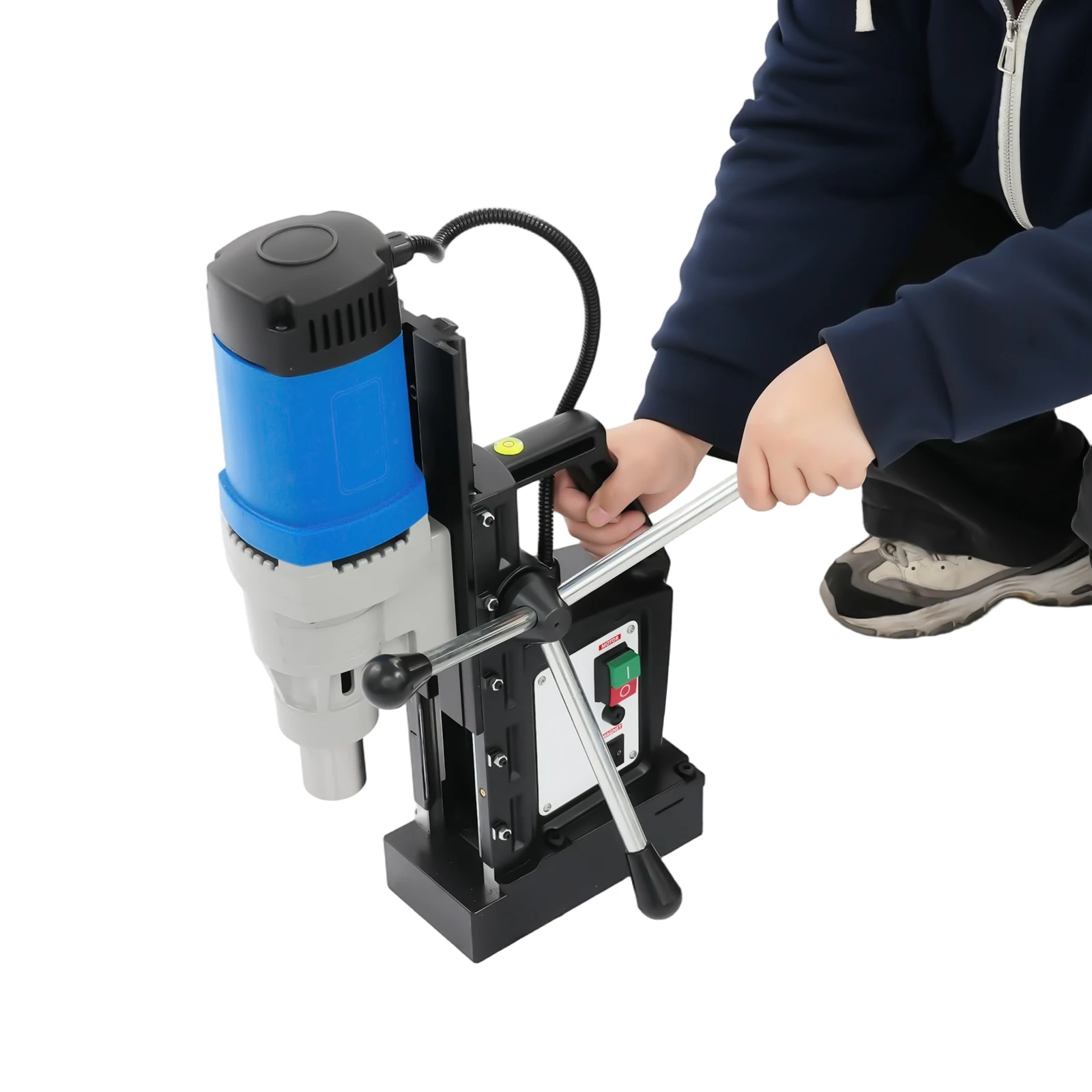 1680W Magnetbohrmaschine, MT3 Spindel Tragbare Magnetbohrmaschine für Stahl und Metall, 395 U/min 13800N Magnetkraft 220V EU – Detail 11