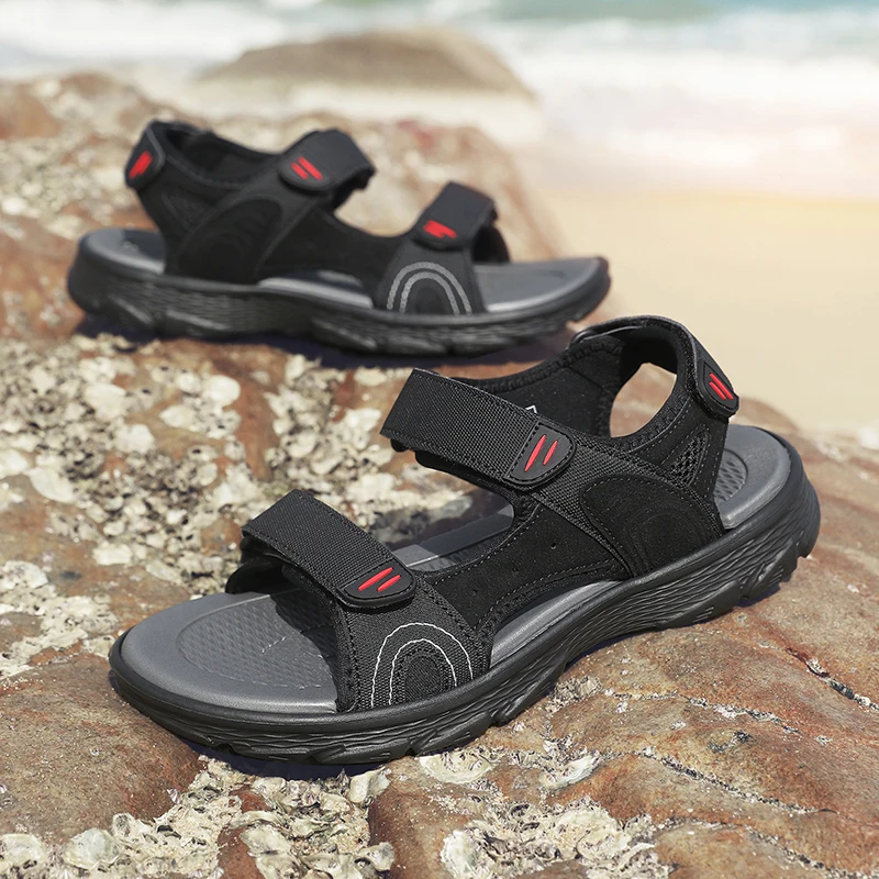 صندل رياضي مفتوح من الأمام للرجال ، مانع للإنزلاق...