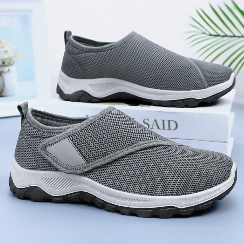 Men's Casual Sneakers Soft Comfortable Diabetic Man Shoes Adjustable Wide Feet Walking Shoes Outdoor Anti-slip Sport Shoes Male 2