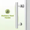 Bifold Shower Door, 30" W x 72" H, 1/4" Tempered Glass Shower Door, Foldable Shower Glass Door, Brushed Nickel Finish 6